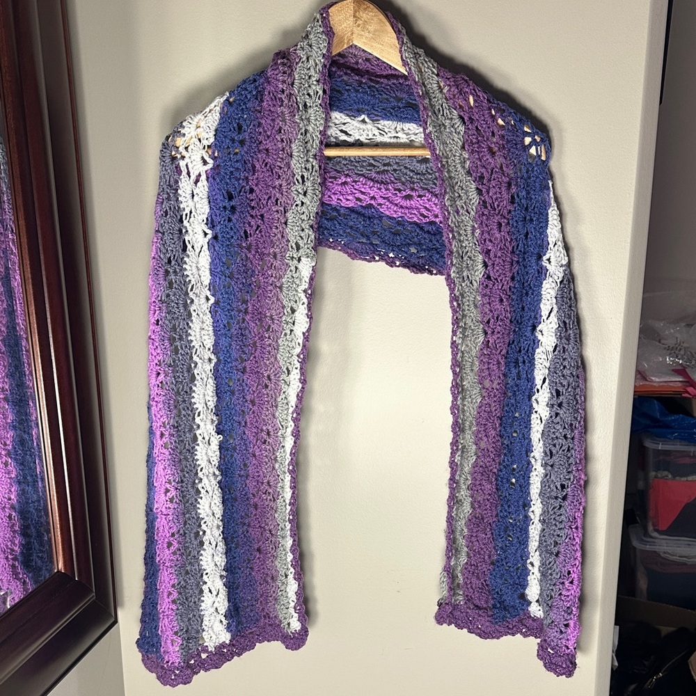 Multicolor Crochet Scarf